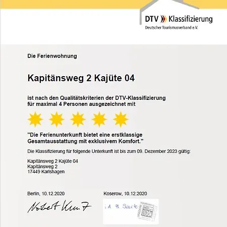 Kapitaensweg 2 Kajuete 04 Appartement *